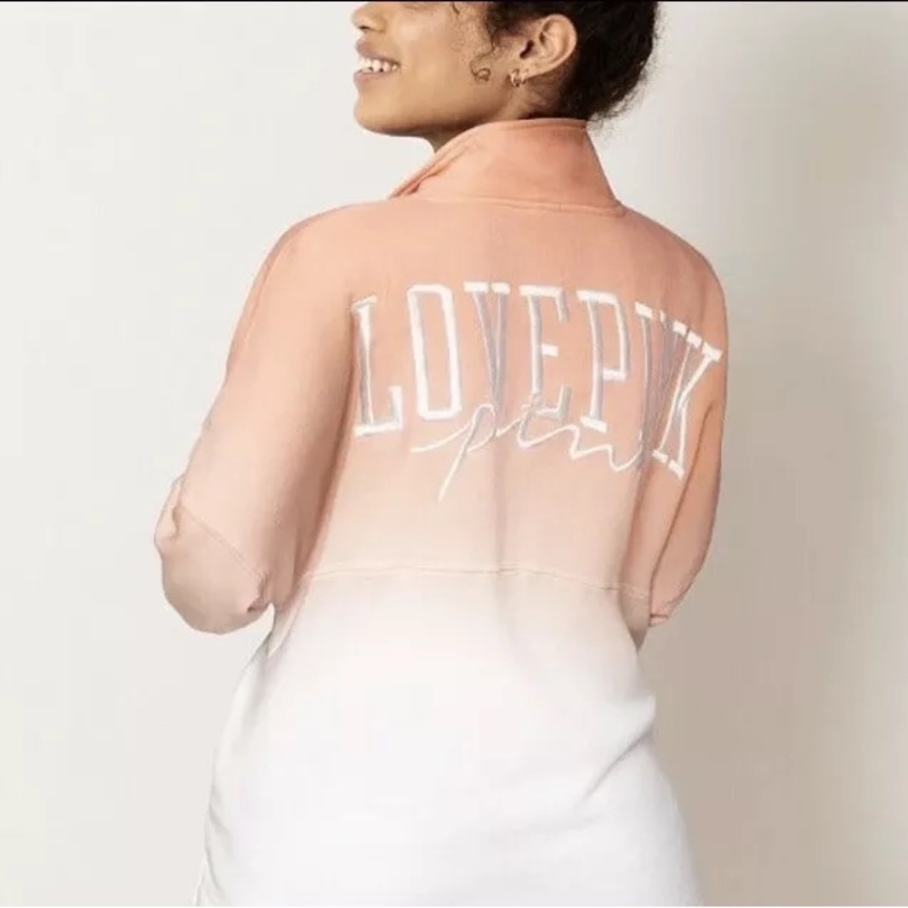 VICTORIA’S SECRET PINK Dip Dye Varsity Crew. - Picture 2 of 6